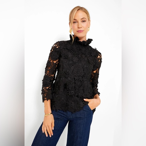 Black Guipure Lace Faye Blouse
TUCKERNUCK - Picture 1 of 14